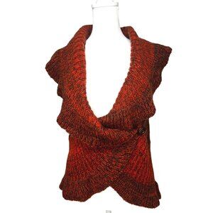 Gloria Vanderbilt Casuals Womens Knit Sweater Shawl Collar Vest  Size Small